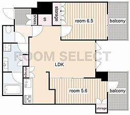 プラウドタワー名駅 2LDKの間取図画像