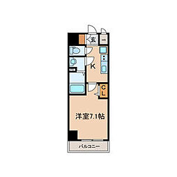 名古屋市千種区内山2丁目マンション 1Kの間取図画像