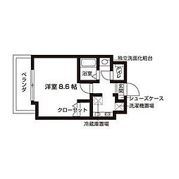 ウイステリア千種 1Kの間取図画像