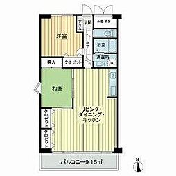 ライオンズマンション八事ガーデン弐番館 2LDKの間取図画像