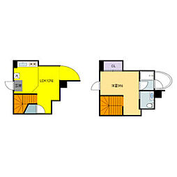 BIANCASA水主町 1LDKの間取図画像