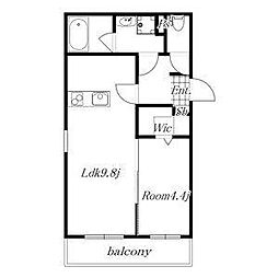 FAMILYSTAGE高畑 1LDKの間取図画像
