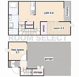 Ceres HIKIYAMA BASE 1SLDKの間取図画像