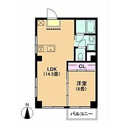 ソレイユ大曽根 1LDKの間取図画像