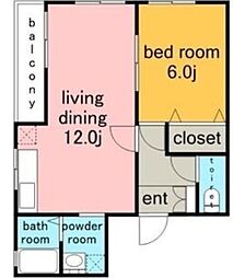 ステイタスいずみ 1LDKの間取図画像