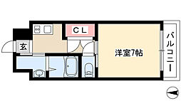 ボンヌ・シャンス 1Kの間取図画像
