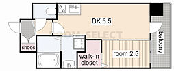 エステムコート名古屋サウスプレミオ 1DKの間取図画像
