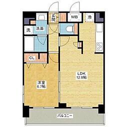 プレサンス名古屋STATIONアブソリュート 1LDKの間取図画像
