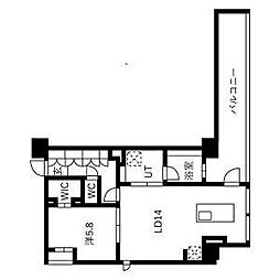 IZUMIONE 1LDKの間取図画像