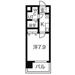Mステージ栄 1Kの間取図画像