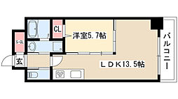 ラヴィータ泉 1LDKの間取図画像