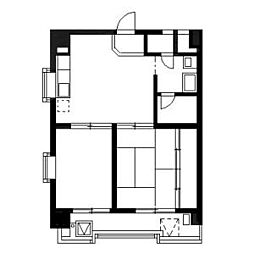 日宝レスカール一番町 2LDKの間取図画像