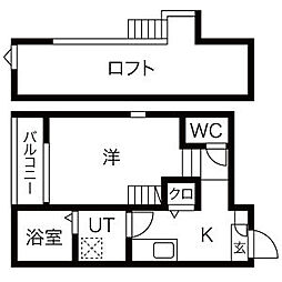 ラハト今池 ワンルームの間取図画像