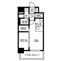 メイクスアート名古屋リニアFRONT 1DKの間取図画像