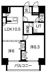 さくらHillsARAKO 2LDKの間取図画像