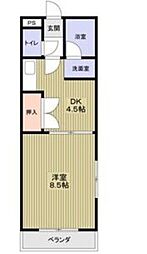 グランドハイツ社台 1DKの間取図画像