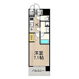 プライムアーバン泉 1Kの間取図画像