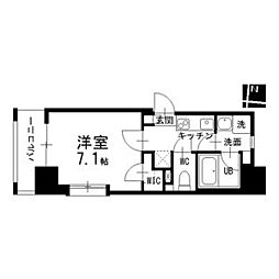 メイプルコート本山 1Kの間取図画像