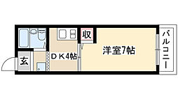 グリーンハイツ今池 1Kの間取図画像