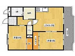 クワルト・ボン・T 2LDKの間取図画像