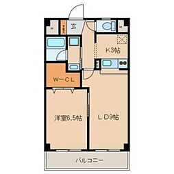 シャルマンヤマフク 1LDKの間取図画像