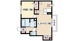 コンフォルト 1LDKの間取図画像