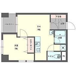 YK50 1LDKの間取図画像