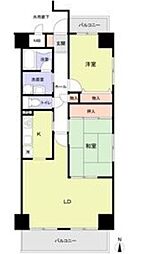 プライムレジデンス徳川 2LDKの間取図画像