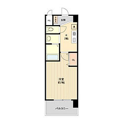 パークフラッツ金山 1Kの間取図画像