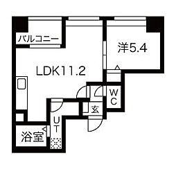 リュミアン堀田テラス 1LDKの間取図画像