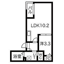 Warrenhigashiharuta1 1LDKの間取図画像