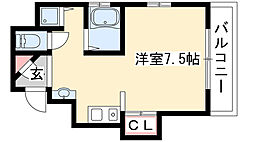 グランデューク金山 ワンルームの間取図画像