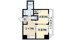 フジアーバンハイツ 2DKの間取図画像