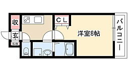 LIVCITY今池 1Kの間取図画像
