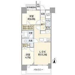 オープンレジデンシア栄 2LDKの間取図画像