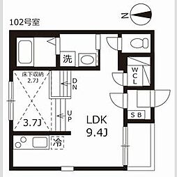 フォーラムS 1LDKの間取図画像