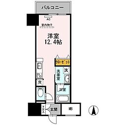 御幸レジデンス丸の内 ワンルームの間取図画像