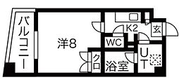 ステラヒルズ 1Kの間取図画像