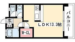 OS.SKYマンション鹿子 ワンルームの間取図画像