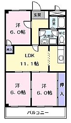 ラ・メゾンエスポワール 3LDKの間取図画像