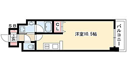 AMBERHOUSEHorita ワンルームの間取図画像