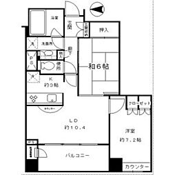 シティハウス久屋大通 2LDKの間取図画像