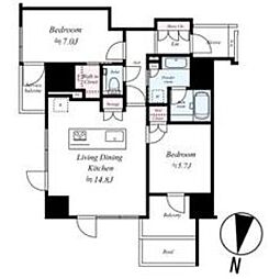グランドメゾン伏見 2LDKの間取図画像