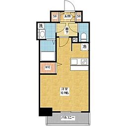 プレサンス池下トレス 1Kの間取図画像