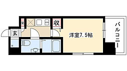 エコロジー鶴舞レジデンス 1Kの間取図画像