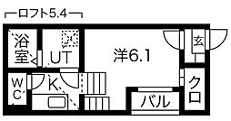 ネスト大曽根 1Kの間取図画像