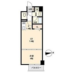 HF名駅北レジデンスEAST 1LDKの間取図画像