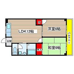 エステートOSM四番 2LDKの間取図画像