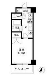 メゾンキムラ2 1Kの間取図画像