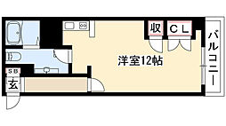 アルドゥ6 ワンルームの間取図画像
